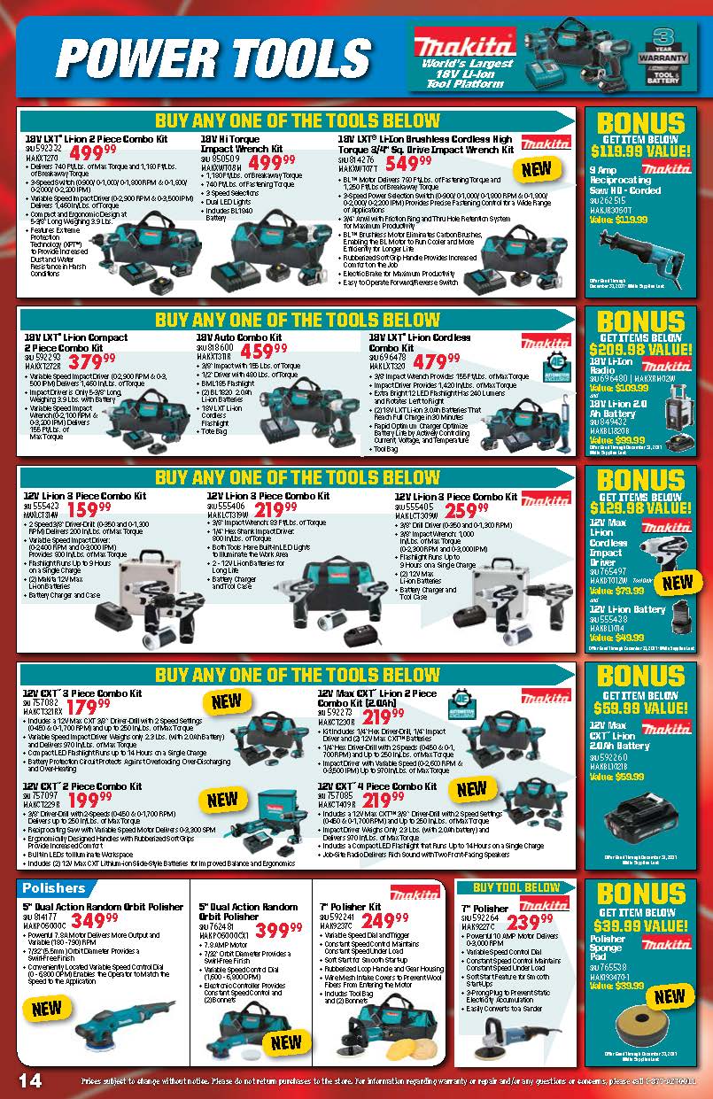 Tools & Equipment Quarterly