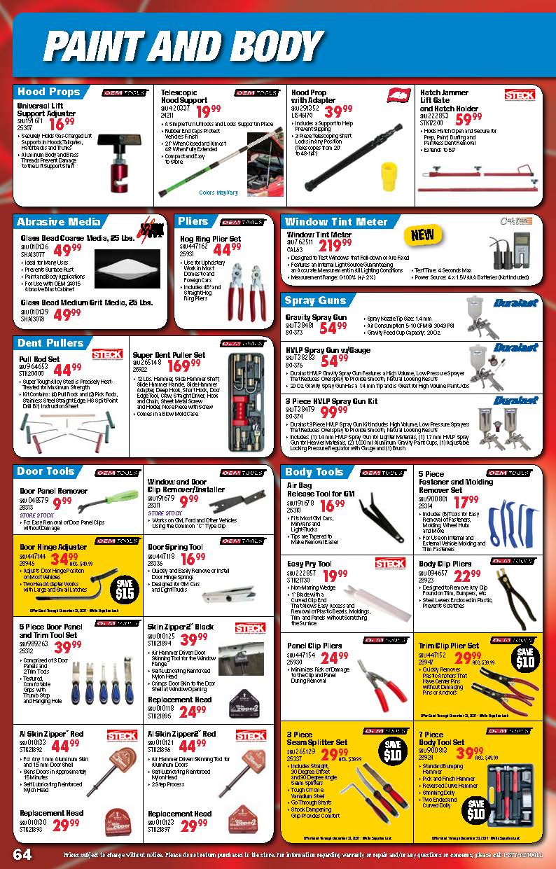 Tools & Equipment Quarterly