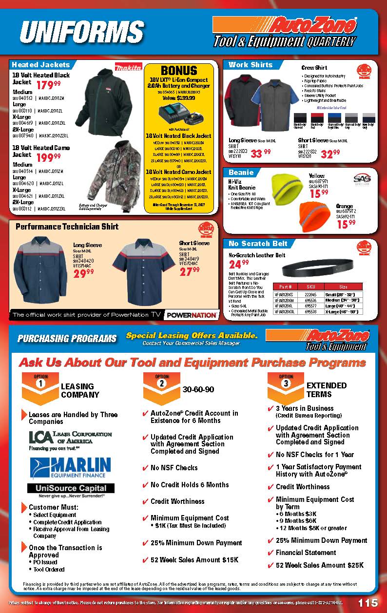 Tools & Equipment Quarterly