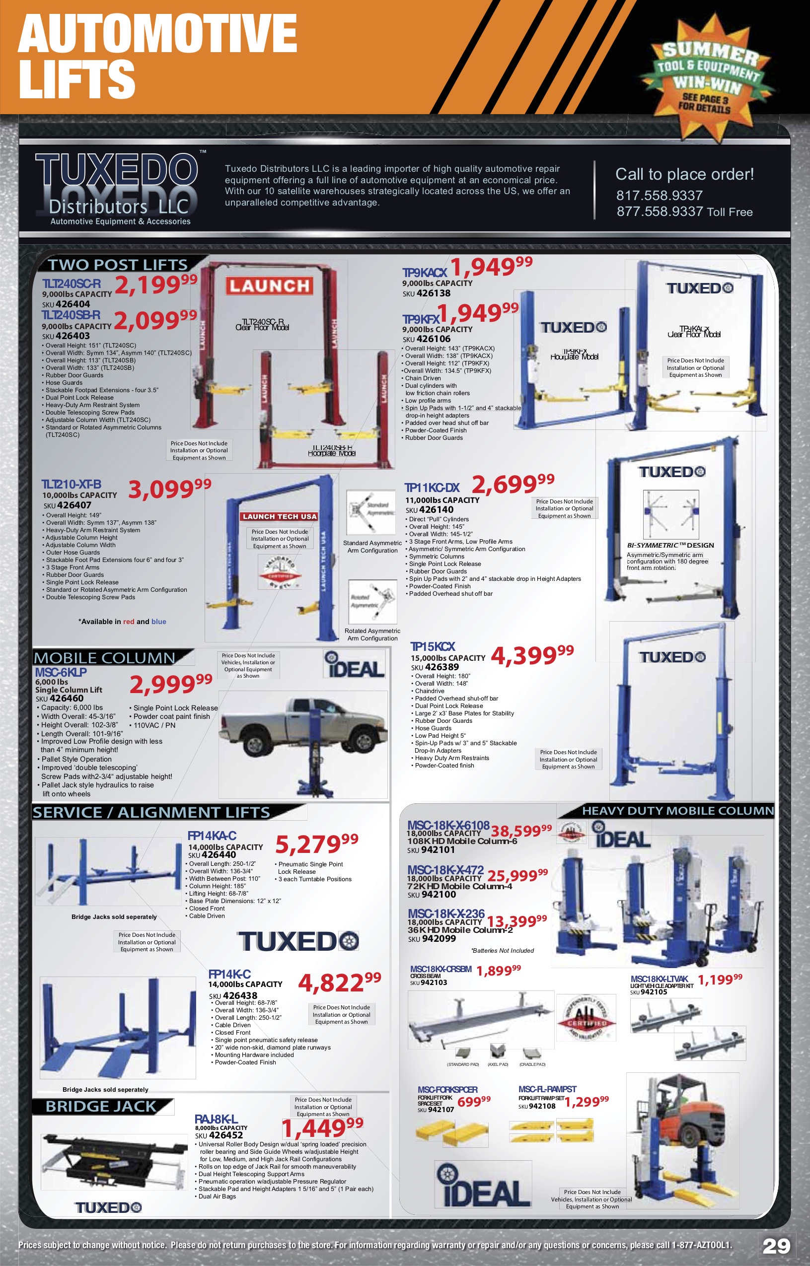 Tools & Equipment Quarterly