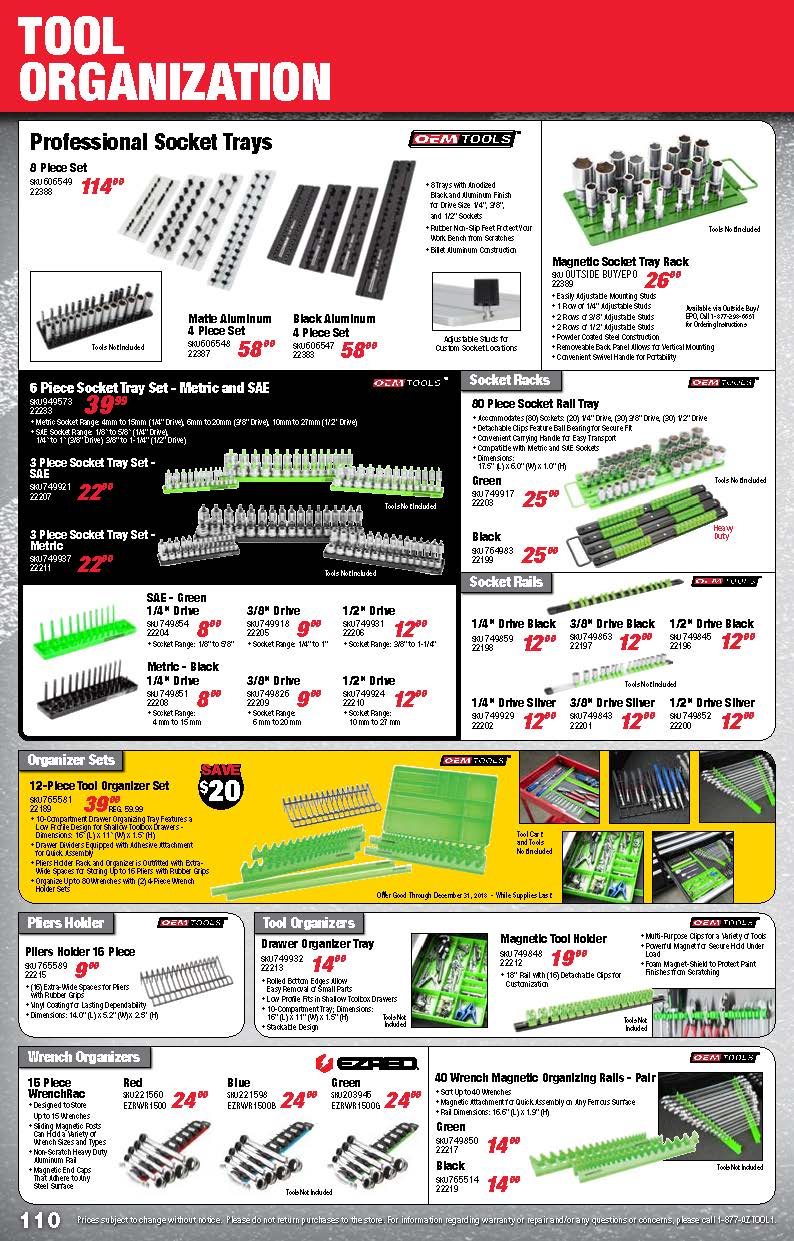 Tools & Equipment Quarterly