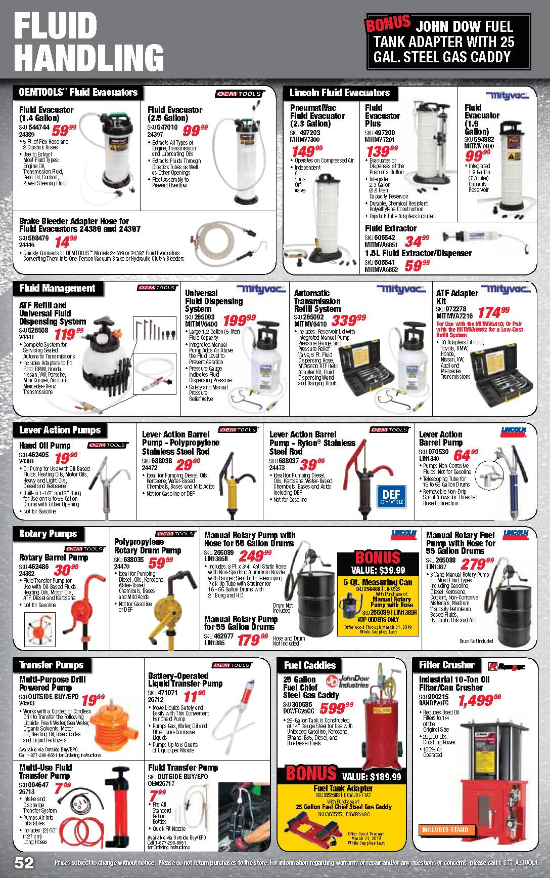 Tools & Equipment Quarterly