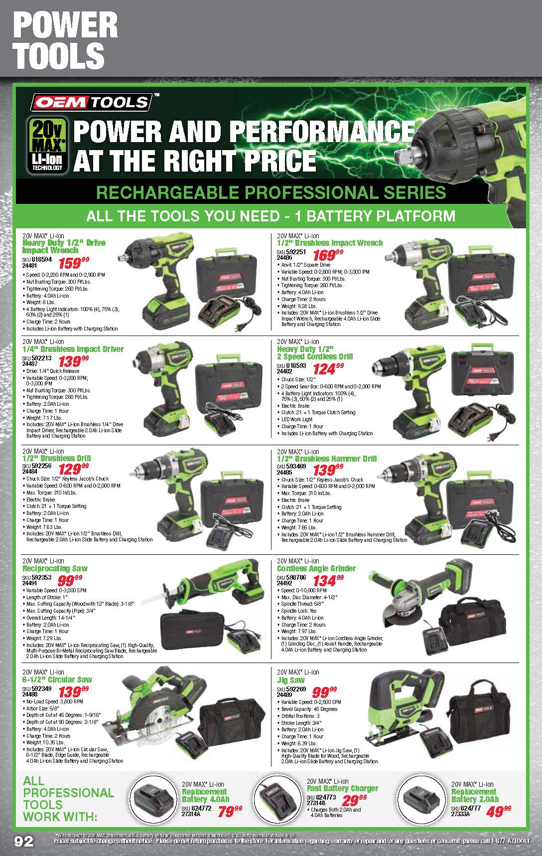 Tools & Equipment Quarterly