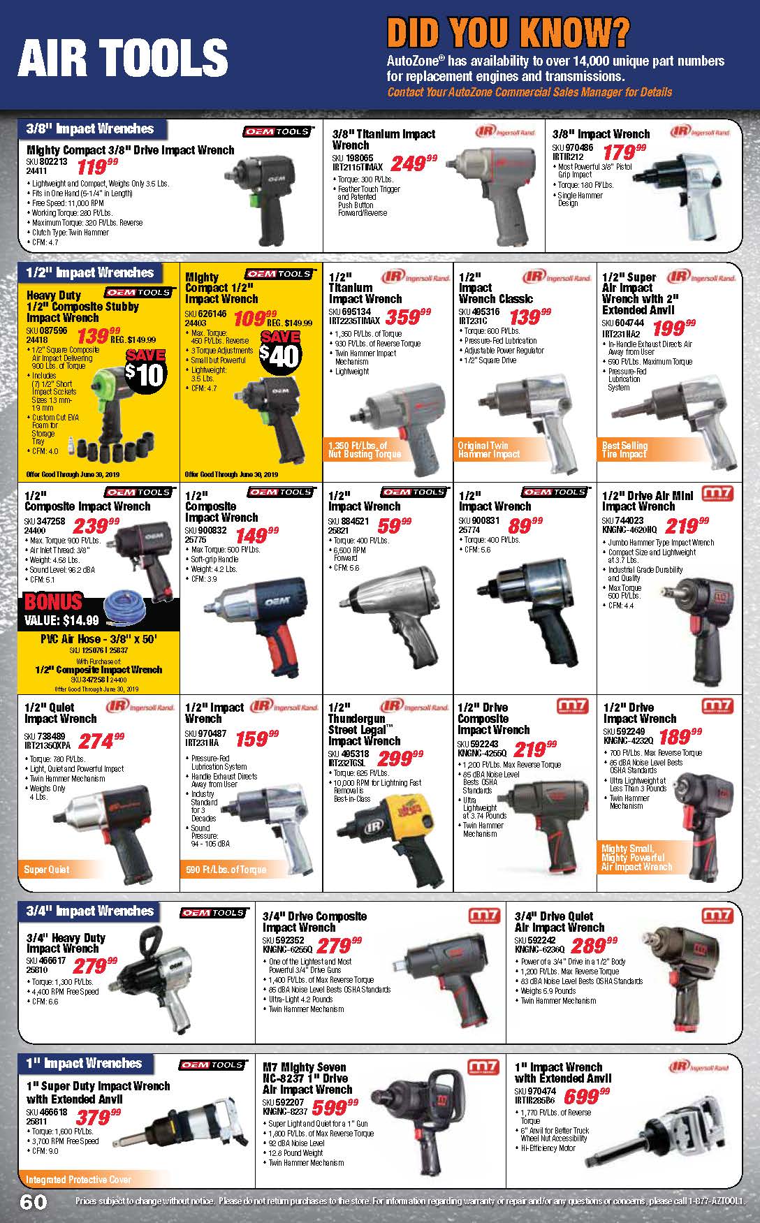 Tools & Equipment Quarterly