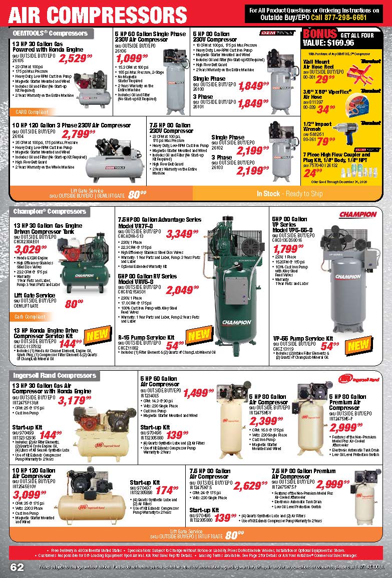 Tools & Equipment Quarterly
