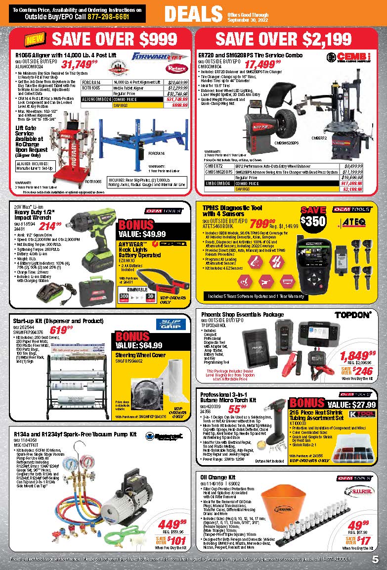 Tools & Equipment Quarterly